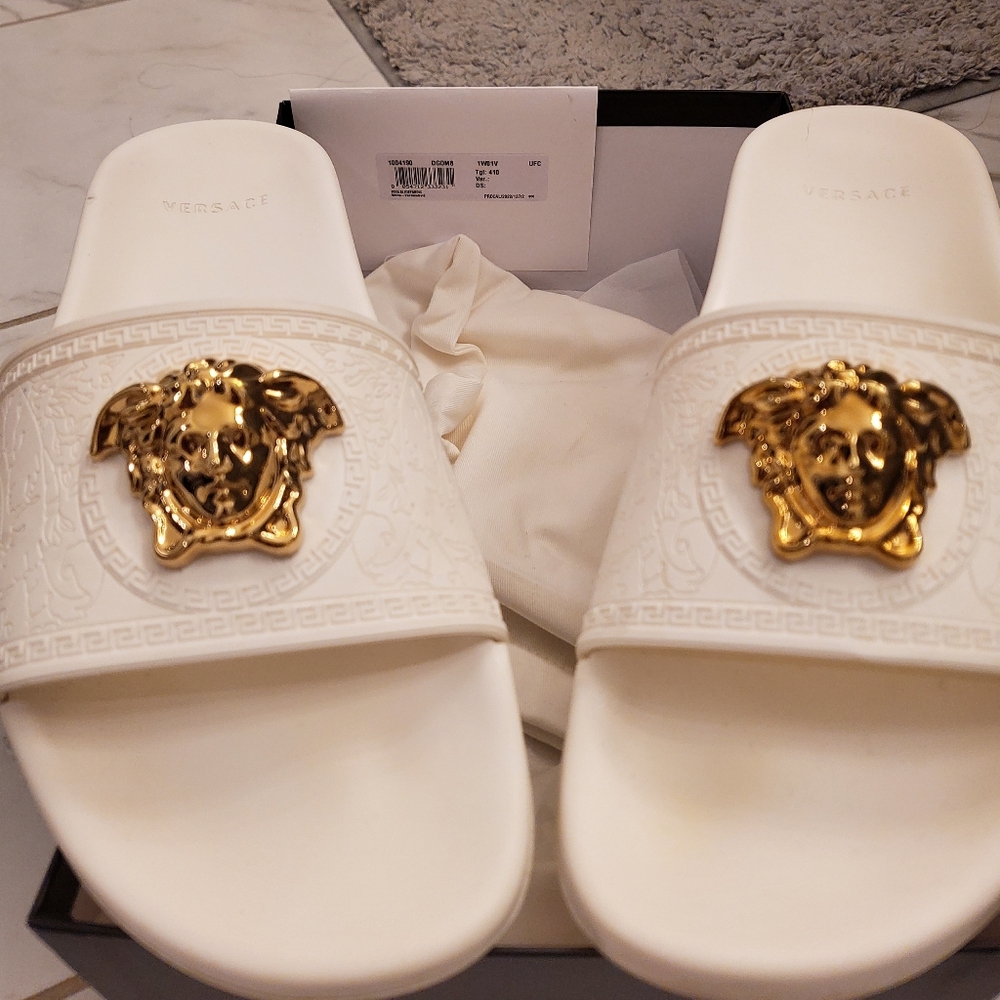 Versace Pool slide Gomma size 10 white